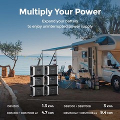 Dabbsson 1330Wh 1200W Portable Power Station Solar Generator for Road Trip RV