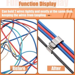 50 Pcs Trailer Frame Wire Clips Stainless Steel Metal Cable Clips 22.5 mm/ 0….