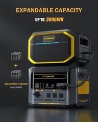 VTOMAN 1500W Portable Power Station 3096Wh LiFePO4 Home Backup + Extra Battery