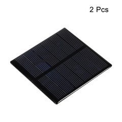 Mini Solar Panel Cell 3V 210mA 0.63W 70mm x 70mm for DIY Project Pack of 2