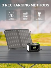 Multi-Purpose 88.8Wh Solar Generator with 21W Panel for Travel & Home Backup
