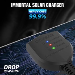 Black Solar Panel Car Battery Charger,5W 12V Waterproof Solar Battery Maintai…