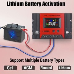 5200W PWM Solar Charge Controller 100A 12V 24V 48V USB Battery PV Regulator Auto