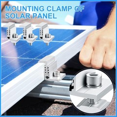 Adjustable Solar Panel End Clamps – 10 Pack Aluminum Z Brackets for Install