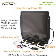4.8w Solar Trickle Charger Pickup Van Boat Marine Auto 12V Battery Maintainer