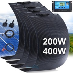 LINEBA 400W Kit Flexible Mono Solar Panel High Conversion 12V for Car Boat RV