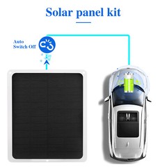 Solar Panel 10W 12V Trickle Battery Charger Kit Maintainer Boat RV Car Vehicle