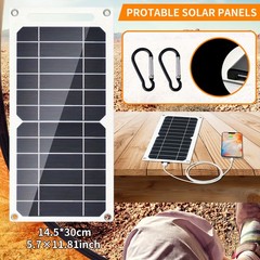 10/20W Portable USB Solar Panel Charger Power Bank for Outdoor Camp Hiking Phone
