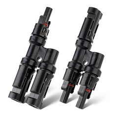 1000V Solar Panel 2 to 1 Y Branch T Branch 2 Way Solar Connector FMM Pair