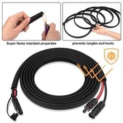 Solar Panel Connector Cable10AWG SAE to Male & Female Adapter PV Extension Ca…