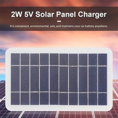 Portable 5V 2W Solar Panel Charger USB Monocrystalline for Phone Outdoor Camping