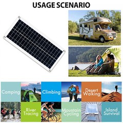 Solar Panel Kit 10A-100A Controller 12-18V Battery Charger Dual USB Caravan Boat