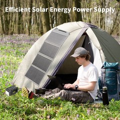 MHPOWOS 40W Foldable Solar Panel Charger USB Type-C Output for Anker Power Bank