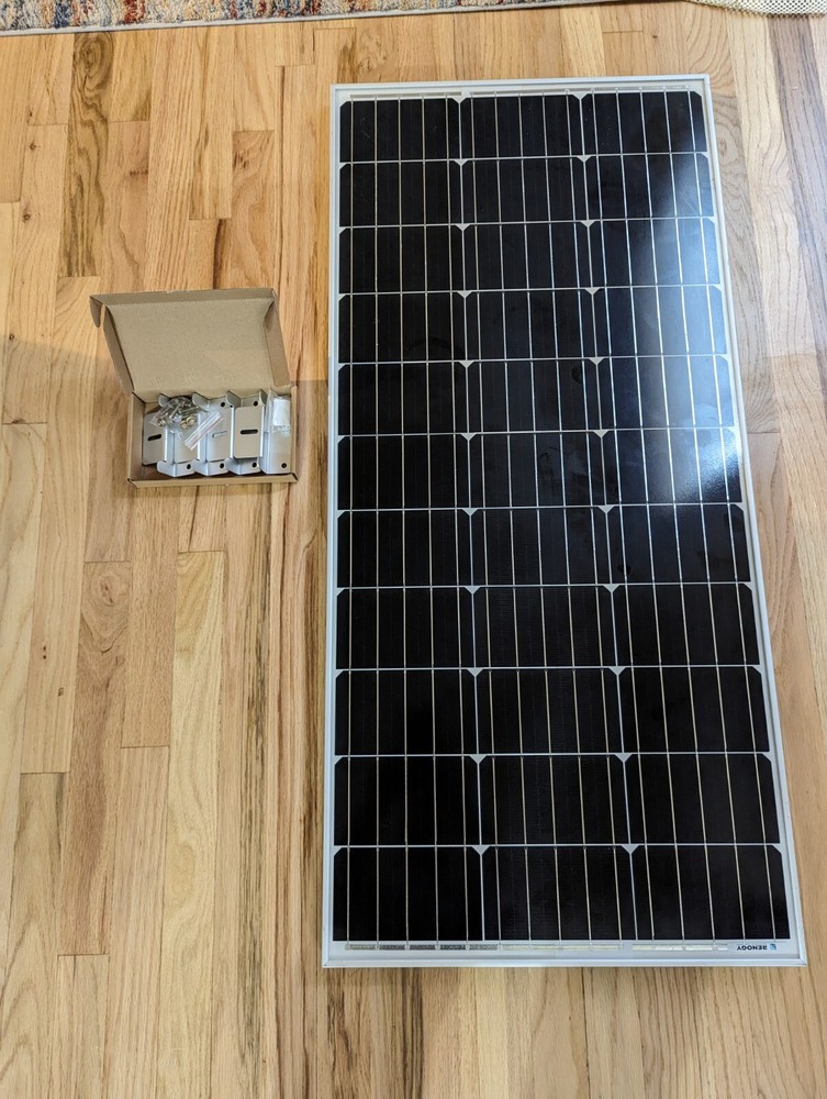 Renogy 100D-SS 12V Mono Compact Design Solar Panel w/ Mounting Backets