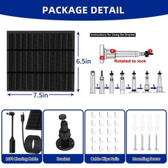 for Ring Solar Panel Outdoor Cam Plus,Stick Up Cam Pro, Outdoor Cam (Stick Up…