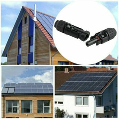 10 Pairs of Solar Panel Cable Connectors Set with M/F Waterproof Adapters