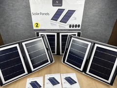 Wasserstein Solar Panel Compatible with Ring Spotlight Cam Battery- Black 2 Pack
