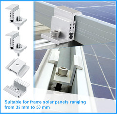 Solar Panel Mid Clamps 1.06 Inch Solar Panel Bracket Aluminum Solar Mid Clam …