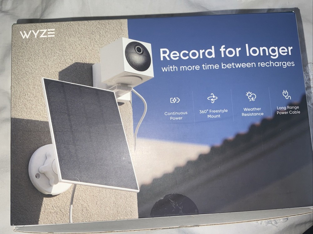 Wyze Solar Panel Continuous Power 2.5W 5V Compatible With Wyze Cam Outdoor