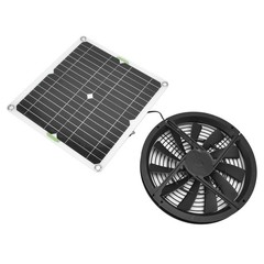 Solar Panel Fan Kit 10in 100W Waterproof Solar Panel Round Ventilation OKCZ