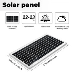 50W-500W Mono Solar Panel High-Efficiency18V PV Module Solar Generator for Off-G