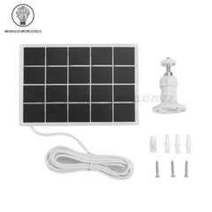 8W 5V Microcrystal Solar Panel + Mounting Bracket For Security Camera Water Pump