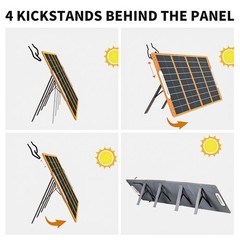 Flashfish Portable 100W Solar Panel DC PD Type-C QC3.0 Output Solar Charger