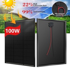 100W Mono Solar Panel 12V Battery Charger High Efficiency Off Grid RV Boat Shed