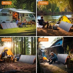ZOUPW 200W Solar Panel Portable ‎ETFE 20V Charger for Power Station RV Camping