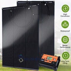 400W Ultra-Flexible Solar Panel Kit 12-24V Battery Charging Car Battery Camping