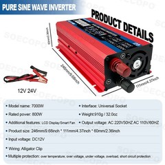 7000W Solar System Kit 100A Controller DC12V AC110 220V Panel for RV Boat CampIY
