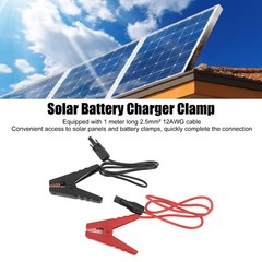 2x Solar Power Battery Clip 12AWG Quick Disconnect Extension Cable Battery C NEW