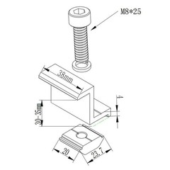 Solar Panel Support Fixing Mounting PV Parts Photovoltaic Rack Supplies