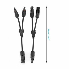 Y Branch Solar Panel Connector Cable 30A 1 to2 Parallel Adapter Waterproof