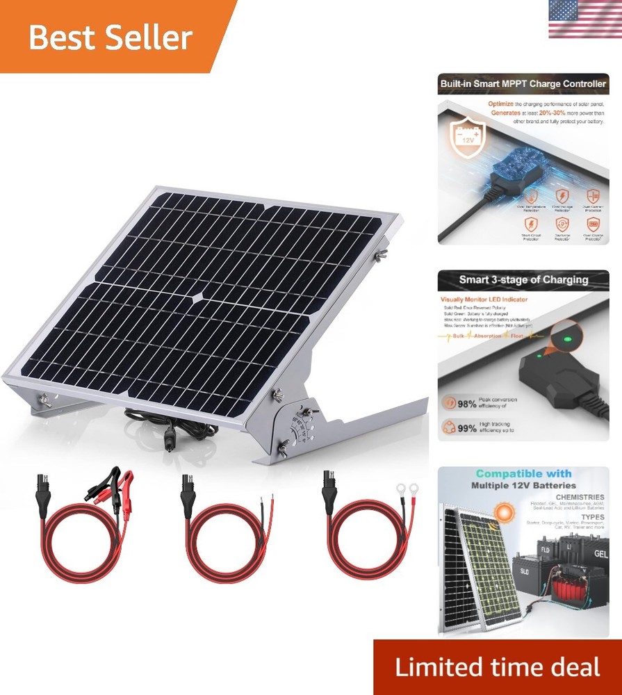 Advanced 20W Solar Charger with Smart MPPT Tech – Perfect for Marine & RV Power