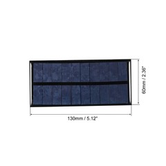 2Pack Mini Solar Panel Cell 5V 200mA 1W 130mm x 60mm for DIY Project