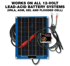PulseTech SolarPulse SP-12 Solar Battery Charger Maintainer, 12 Watt, Blue