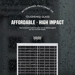 25W 12V Monocrystalline Solar Panel – Waterproof for RV, Boat, Trailer, ATV