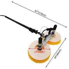 Handheld Double Head Solar Panel Cleaning Machine Retractable Multifunctional