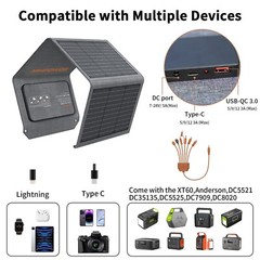Portable Solar Panel 40W Charger For Jackery EXPLORER 240 300 500 Power Station