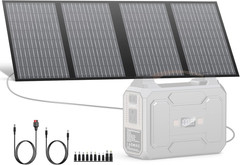 60W Portable Solar Panel Charger with USB & Type-C for Camping