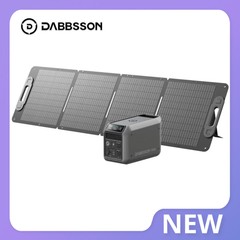 Dabbsson 1000L 1008Wh Portable Power Station 1200W Generator w/120W Solar Panel