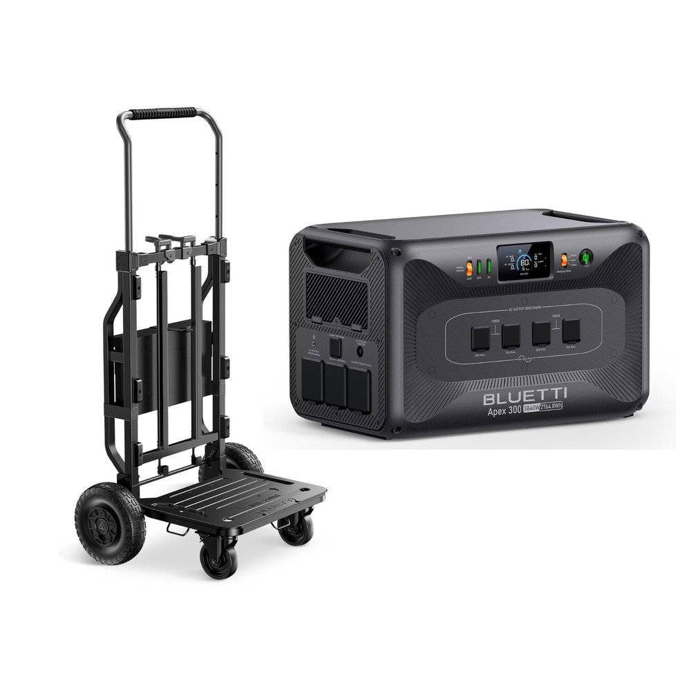 BLUETTI Apex 300 Portable Power Station + QTY 1 of Foldable Trolley 2