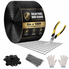 Solar Panel Bird Guard 6in x 100ft Black PVC Mesh RustResistant Net Critter