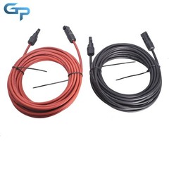 Solar Panel Extension Cable Wire Connector 12AWG 1 Pair 30 FT Black + Red
