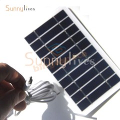 Solar Panel Output USB Outdoor Portable Solar System 5V 2W Mobile Phone Charger