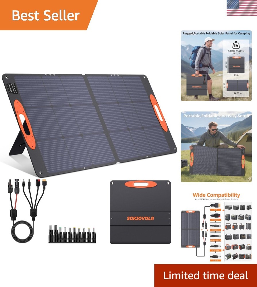 Versatile 110W Solar Panel – Compact, Efficient Charger for All Your Adventures
