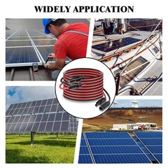 20ft Black Red 12AWG Solar Panel Extension Cable Solar Panels Wire Connectors