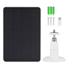 Solar Panel for Outdoor Camera Security Cam Micro USB to Type C Battery Charger