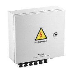 6-string 10A solar combiner box IP65 rated steel case weatherproof design